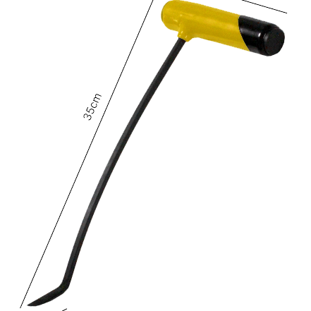 Capô Direita Curva Alumínio 6mm x 35cm N1