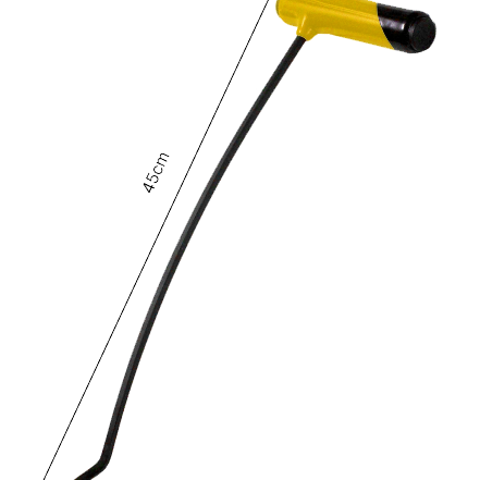 Capô Direita Curva Alumínio 6mm x 45cm N2