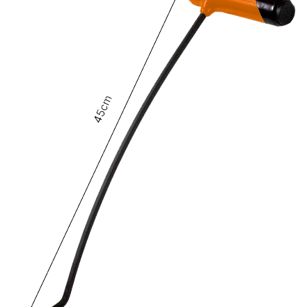 Capô Direita Curva Alumínio 7mm x 45cm N2