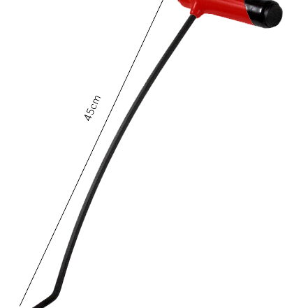 Capô Direita Curva Alumínio 8mm x 45cm N2