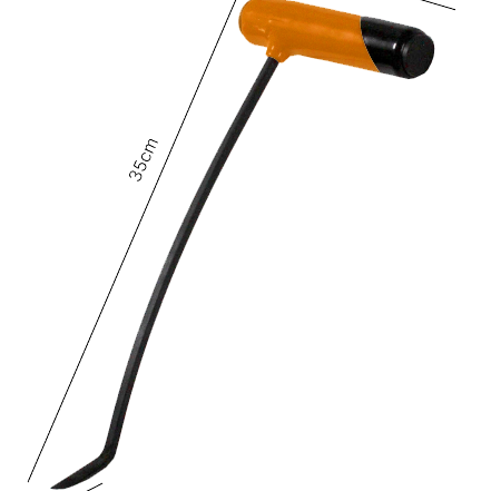 Capô Direita Curva Ponta Chata 7mm x 35cm N1