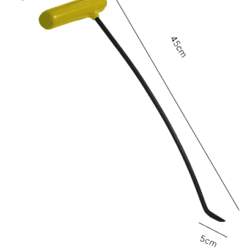 Capô Esquerda Curva Alumínio 6mm X 45cm N2