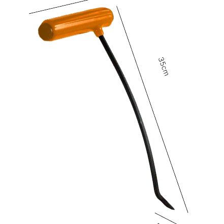 Capô Esquerda Curva Alumínio 7mm x 35cm N1