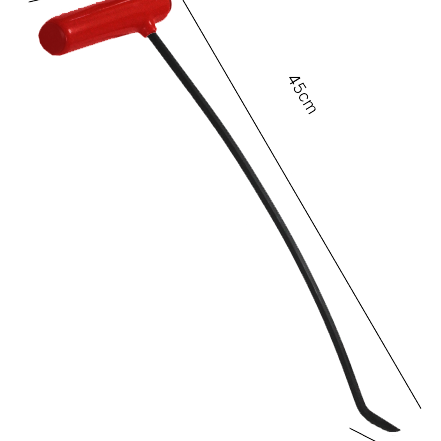 Capô Esquerda Curva Alumínio 8mm x 45cm N2