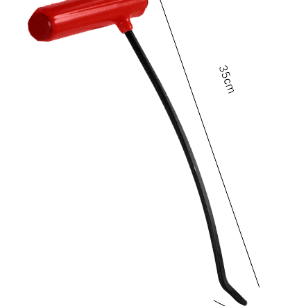 Capô Esquerda Curva Ponta Chata 8mm x 35cm N1