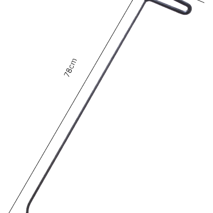 Gancho de Porta Ponta Agulha 9mm x 78cm N5