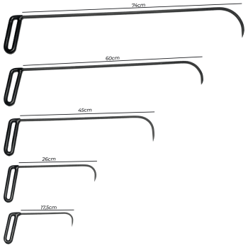 Kit Gancho Porta Alumínio Ponta Fina 5 Peças