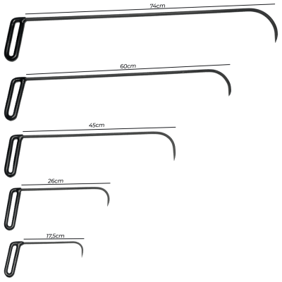 Kit Gancho Porta Alumínio Ponta Fina 5 Peças