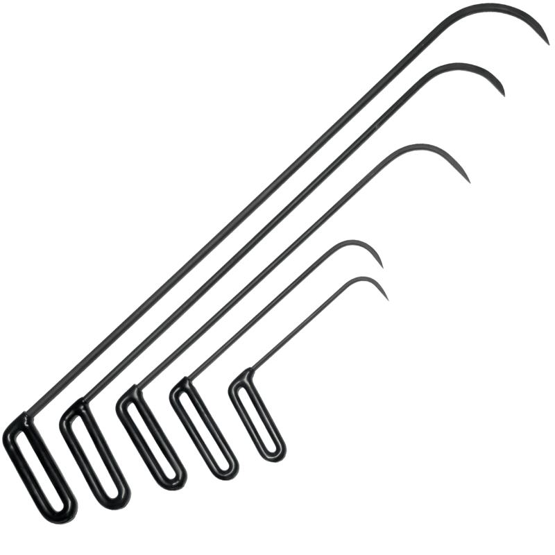 Kit Gancho Porta Alumínio Ponta Fina 5 Peças