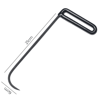 Gancho de Porta Ponta Agulha 6mm x 28cm N2